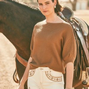 Ribbed Combed Cotton Sweater