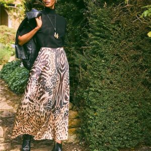 Animal Bengal Marks Faux Satin Skirt