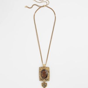 Adjustable Medallion Gem Pendant