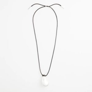 Silvertone Adjustable Pendant Necklace