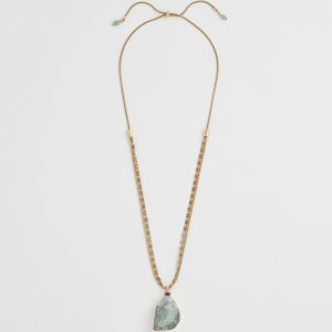 Adjustable Aventurine Pendant Necklace