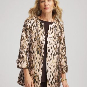 Travelers™ Animal-Print Jacquard Jacket