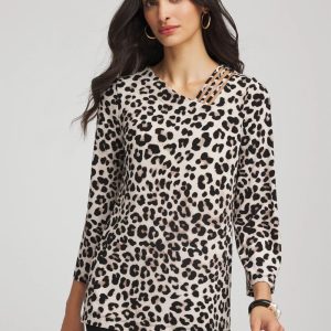 Travelers™ Animal-Print Lattice Top