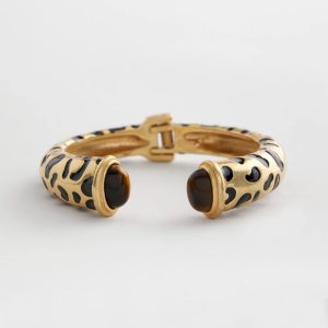 Animal Print Hinge Cuff Bracelet