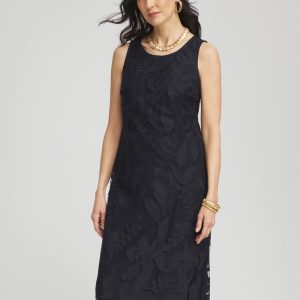 Travelers™ Mesh Appliqué Midi Dress