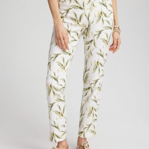 Petite Brigitte™ Slub Slim Ankle Pants