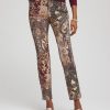 Petite Artisan Patchwork Juliet Slim Ankle Pants