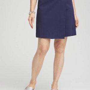 Brigitte™ Pull-On Asymmetrical Wrap Skort