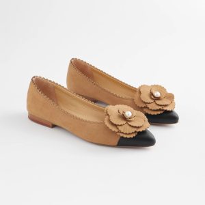 Microsuede Ballet Flats