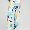 Petite Tropical Linen Stretch Relaxed Pants