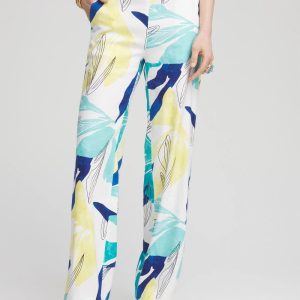 Petite Tropical Linen Stretch Relaxed Pants
