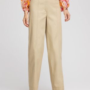 Petite Canvas Cargo Wide-Leg Pants
