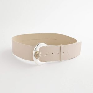Wide Leather Trouser Belt