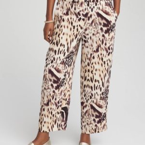 Bengal Marks Crepe Pull-On Ankle Pants