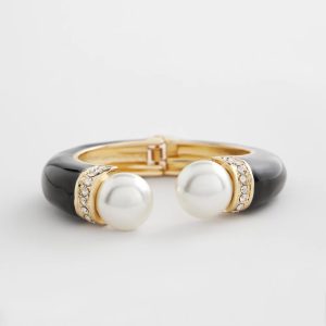 Faux Pearl Hinge Bracelet