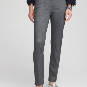 Brigitte Diamond Print Slim Ankle Pants
