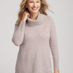 Cowlneck Cashmere Pullover Tunic