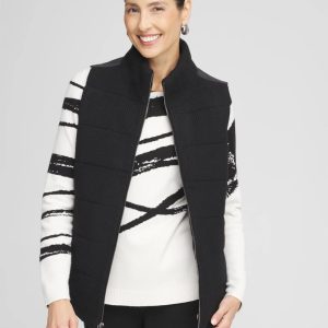 Zenergy® Luxe Ribbed-Knit Puffer Vest