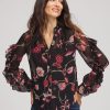 Georgette Celtic Blooms Blouse