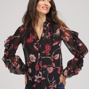 Georgette Celtic Blooms Blouse