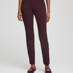 Circle Jacquard Juliet Slim Ankle Pants