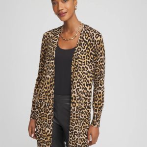 Ella Animal-Print Cardigan Sweater