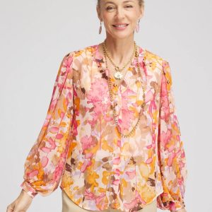 Split-Neck Blouse