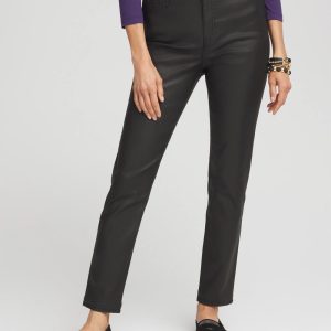 Girlfriend Coated Ankle Jeans