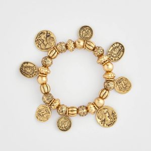Coin Charm Stretch Bracelet