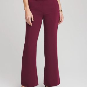 Crepe Flared Trouser Pants
