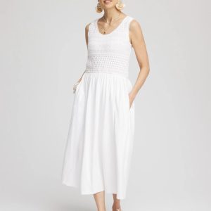 Petite Crochet-Bodice Maxi Dress