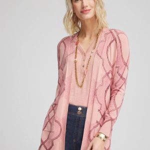Tile Open-Front Cardigan
