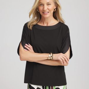 Jersey & Satin Dolman Tee