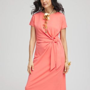 Dolman-Sleeved Side-Tie Dress