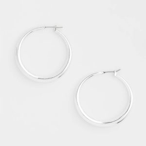 Cassie Silver-Tone Hoop Earrings