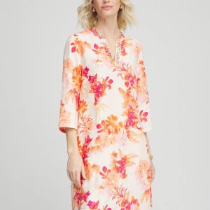 Embellished Linen Kurta Dress