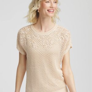 Embroidered Pointelle Pull-Over
