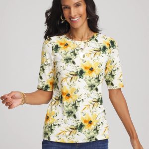 Touch of Cool™ Elbow-Sleeve Perfect Tee