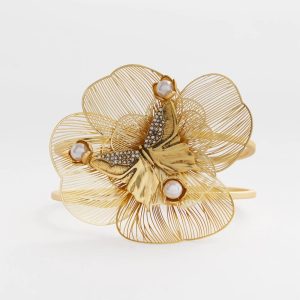 Statement Butterfly Filigree Hinge Bracelet