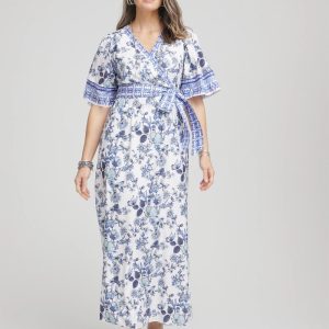 Surplice Matte Satin Maxi Dress