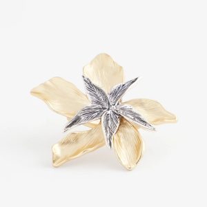 Chico's Originals Mixed Metal Flower Scarf Ring