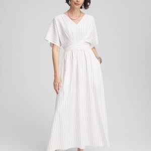 Metallic Striped Maxi Dress