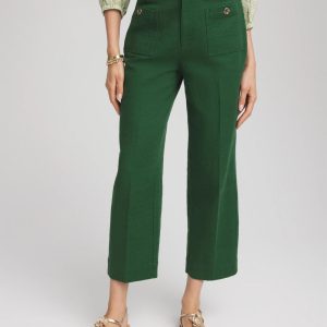 Petite Cropped Straight-Leg Pants