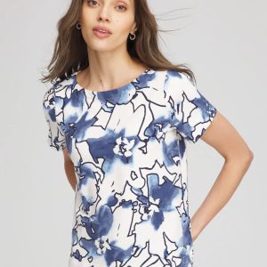 Zenergy® French Terry Floral Short-Sleeve Tee