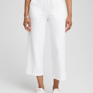Zenergy® French Terry Gauze-Inset Cropped Pants