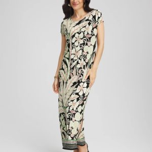 Petite Travelers™ Island Motif Maxi Dress