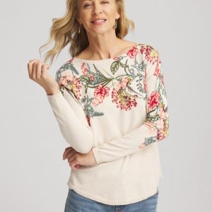 Ella Printed Bateau Pullover Sweater