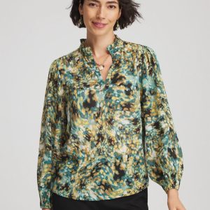 Crinkle Relaxed-Fit Blouse