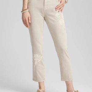 So Slimming® Sequin Girlfriend Cropped Jeans