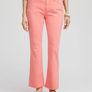 Girlfriend Fray Hem Kick Flare Jeans
